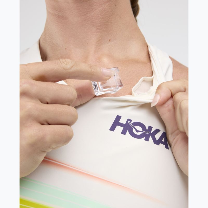 Top treningowy HOKA Race Day Crop alabaster flare 10
