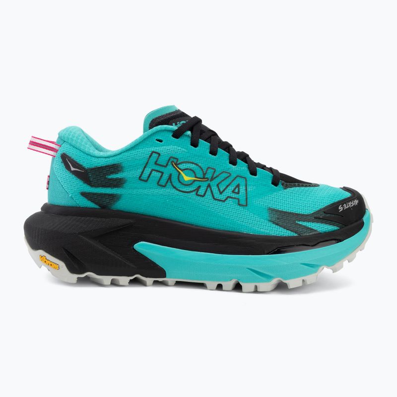 Buty do biegania damskie HOKA Mafate 5 black/electric aqua 2