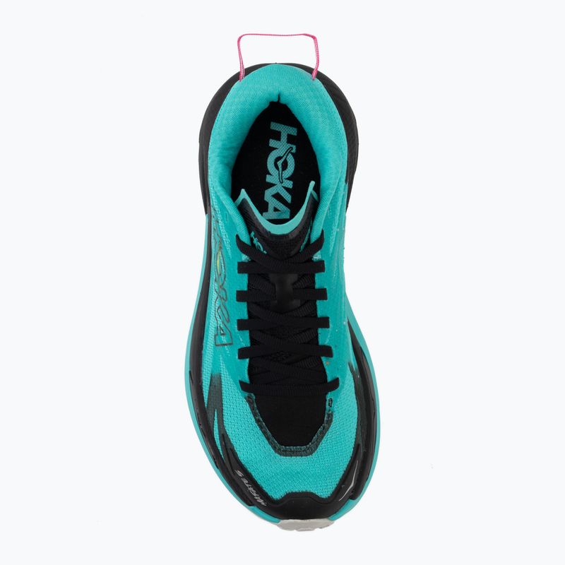 Buty do biegania damskie HOKA Mafate 5 black/electric aqua 5