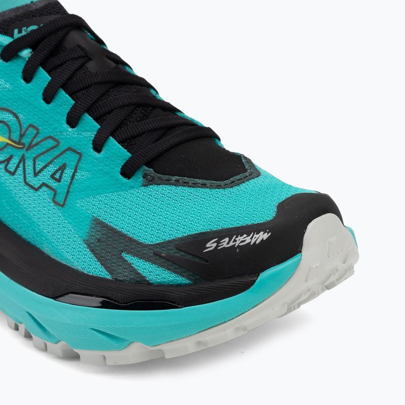 Buty do biegania damskie HOKA Mafate 5 black/electric aqua 7
