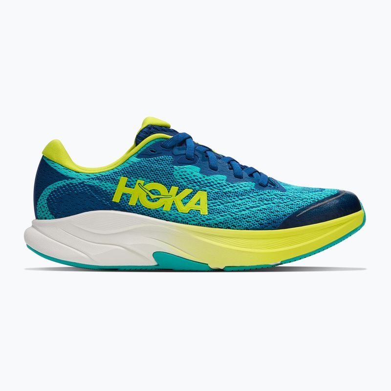 Buty do biegania dziecięce HOKA Rincon 4 electric aqua/neon hoka citrus 2