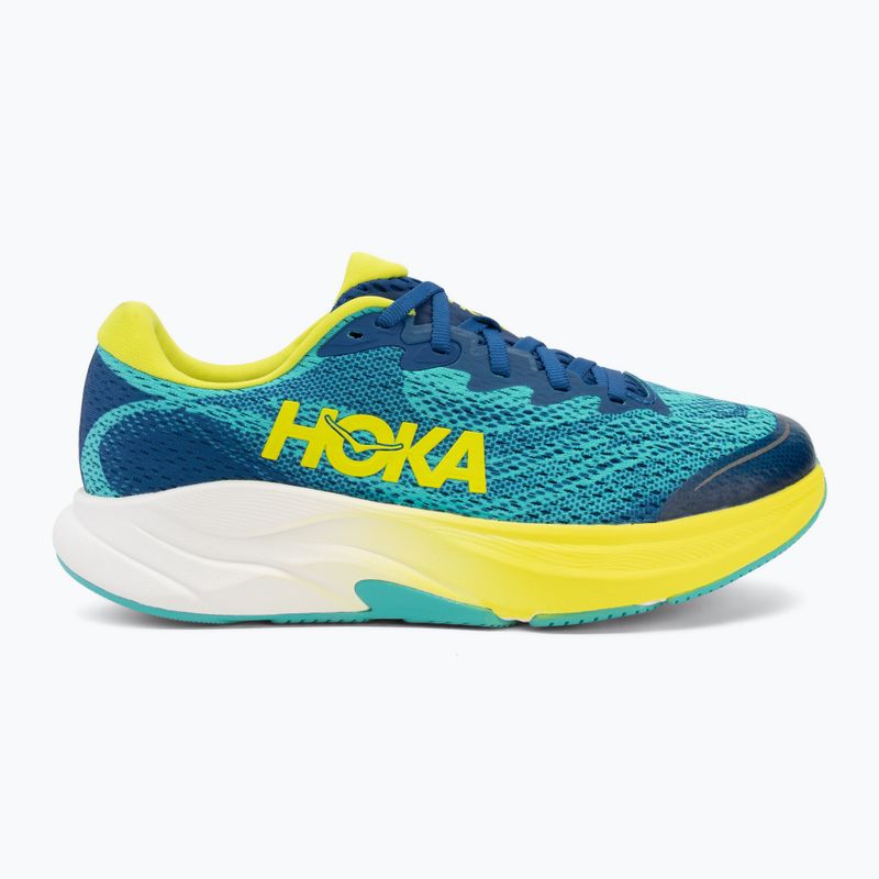 Buty do biegania dziecięce HOKA Rincon 4 electric aqua/neon hoka citrus 2