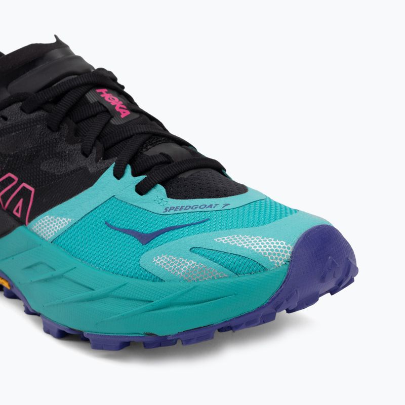 Buty do biegania damskie HOKA Speedgoat 7 black/electric aqua 7