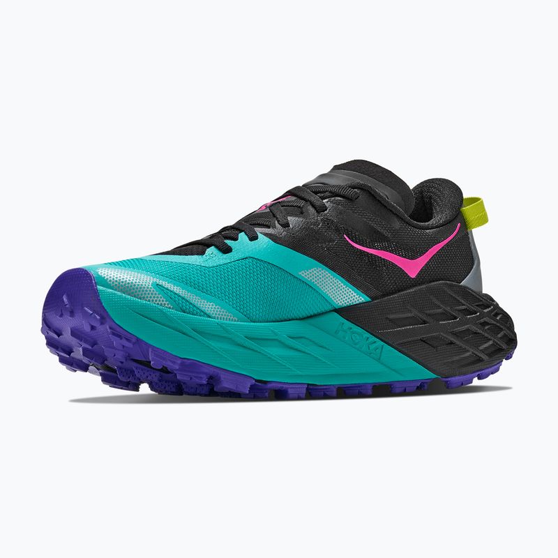 Buty do biegania damskie HOKA Speedgoat 7 black/electric aqua 4