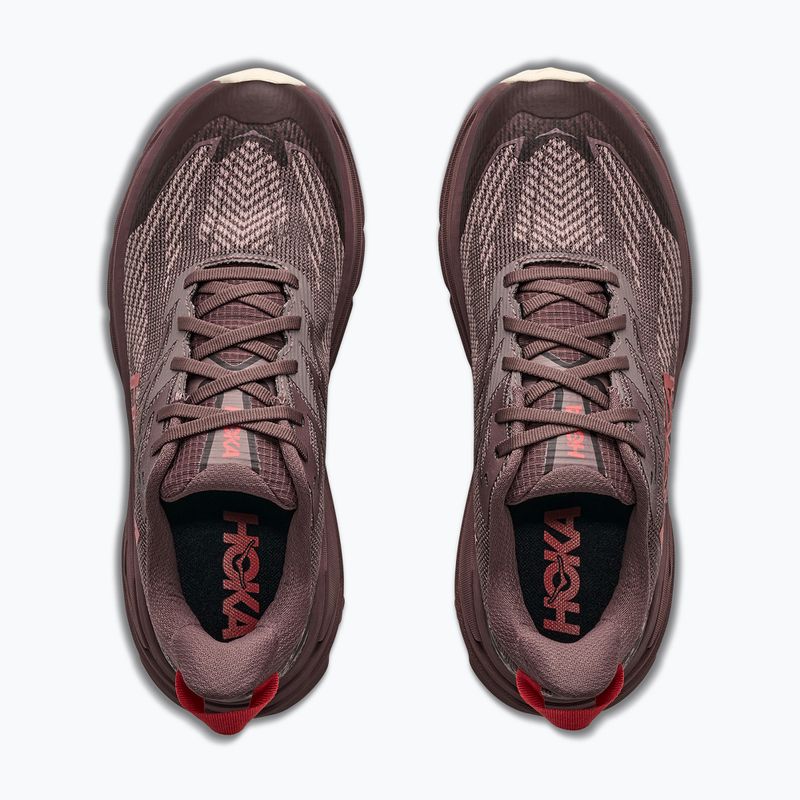 Buty do biegania damskie HOKA Challenger 8 GTX black/varsity burgundy 5