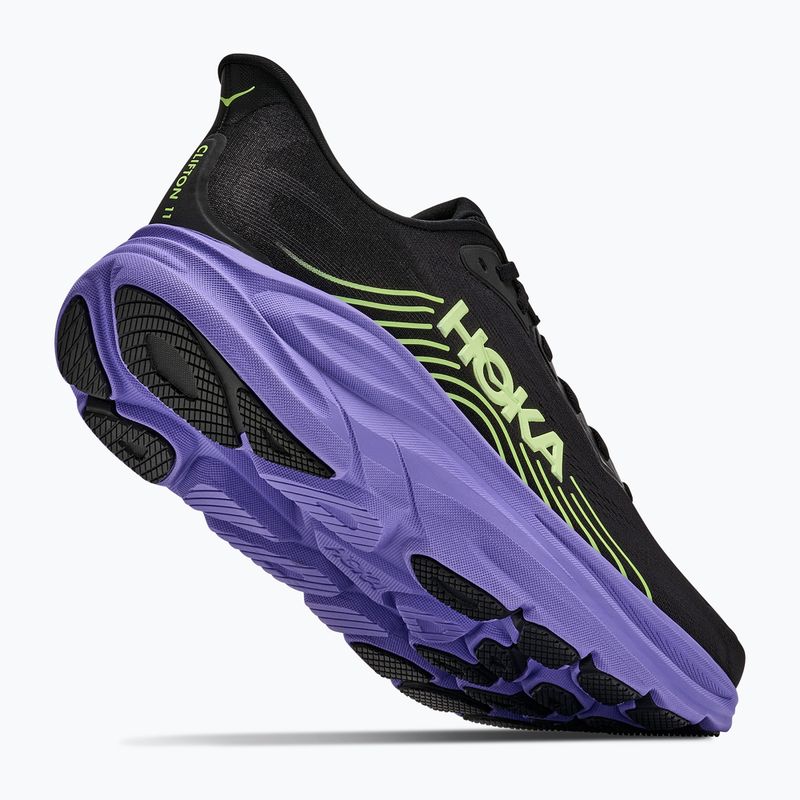 Buty do biegania męskie Hoka Clifton 11 black/neon yuzu 3