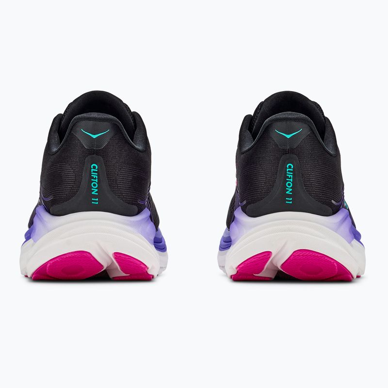 Buty do biegania damskie Hoka Clifton 11 black/neon nebula 4