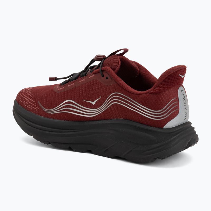 Buty do biegania męskie HOKA Clifton 11 GTX varsity burgundy/carbon black 3