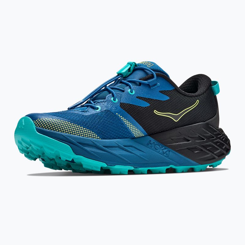 Buty do biegania dziecięce HOKA Speedgoat 7 black/night glow blue 4