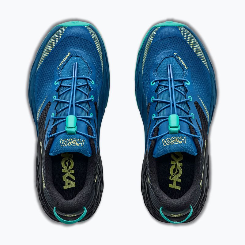 Buty do biegania dziecięce HOKA Speedgoat 7 black/night glow blue 8