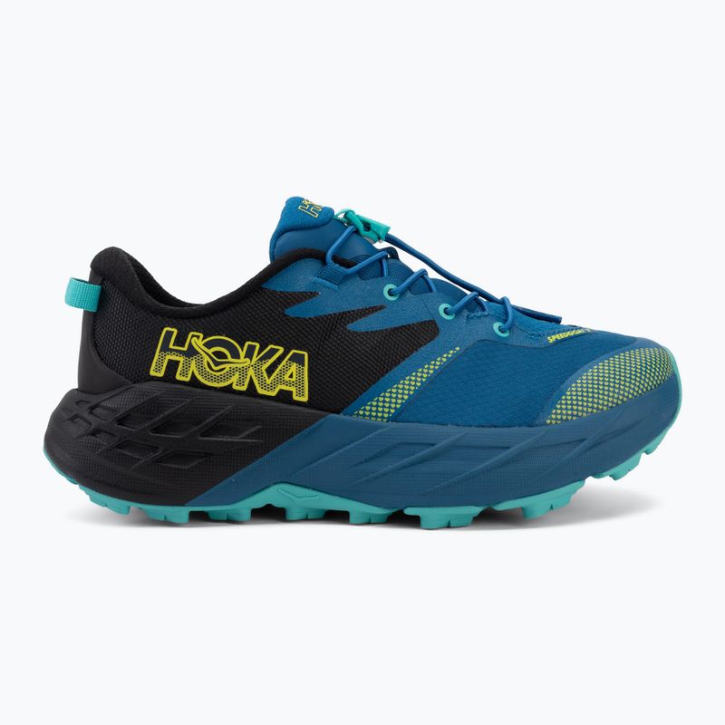 Buty do biegania dziecięce HOKA Speedgoat 7 black/night glow blue 2