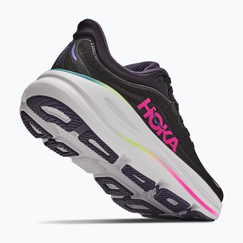 Buty do biegania damskie HOKA Bondi 9 black/neon dragonfruit 3