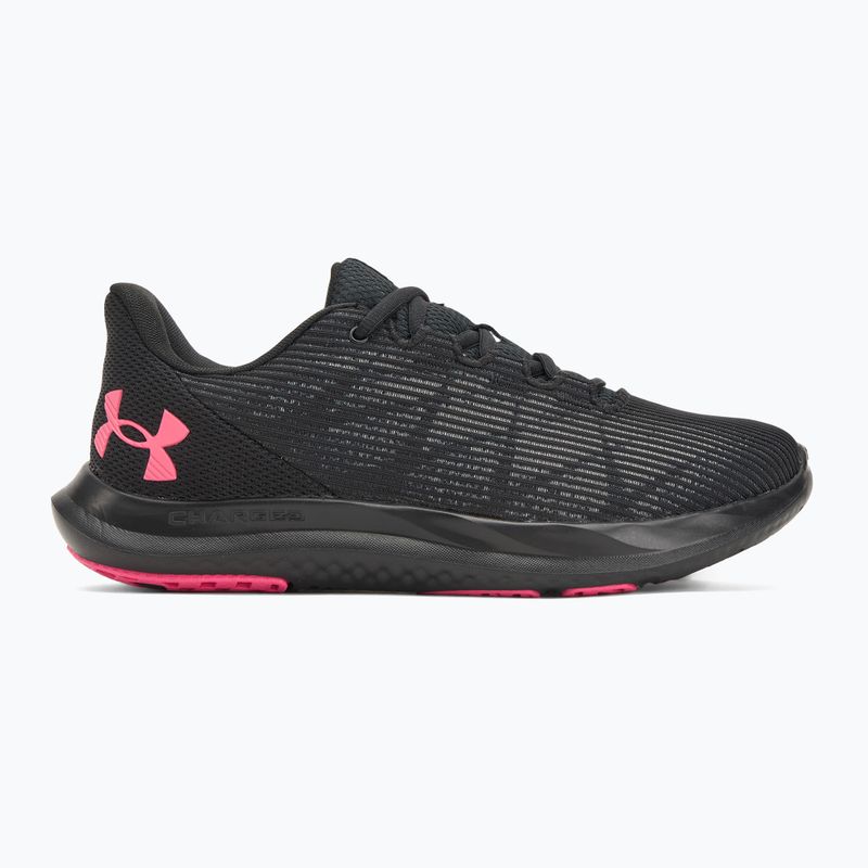 Buty do biegania damskie Under Armour Charged Speed Swift black/black/super pink 2