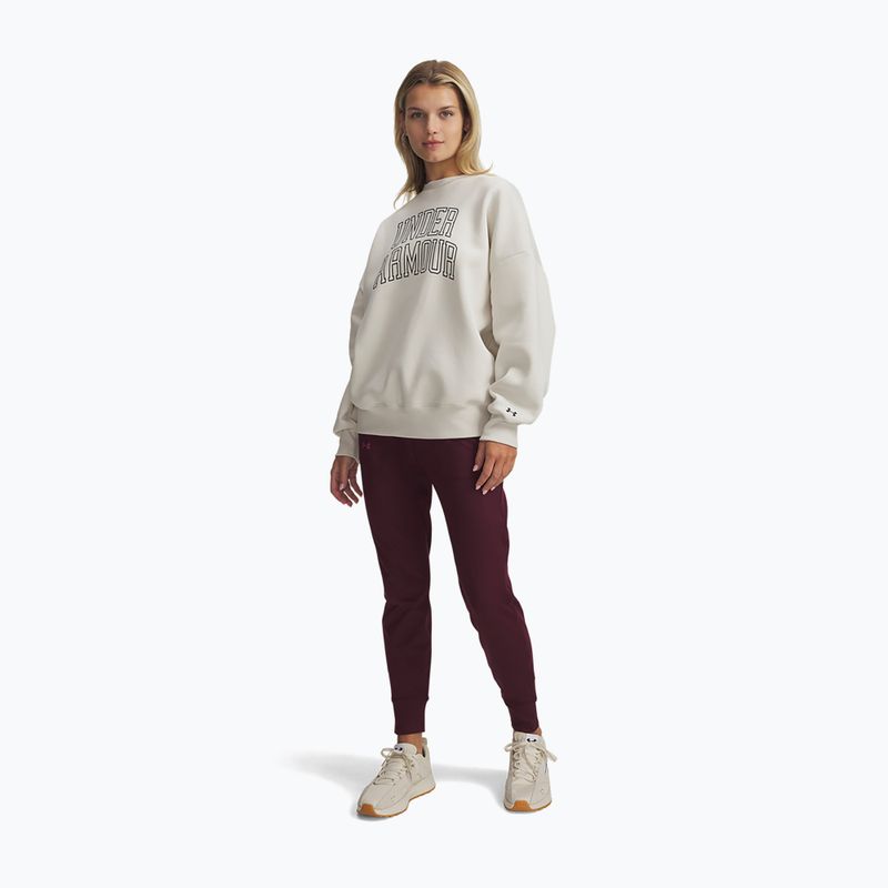 Bluza damska Under Armour Rival Fleece Varsity Crew summit white/black 2