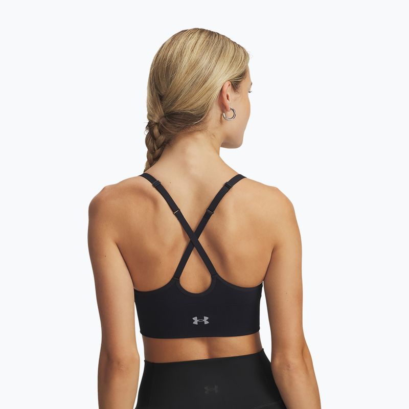 Biustonosz treningowy Under Armour Vanish Seamless Low black/steel 2
