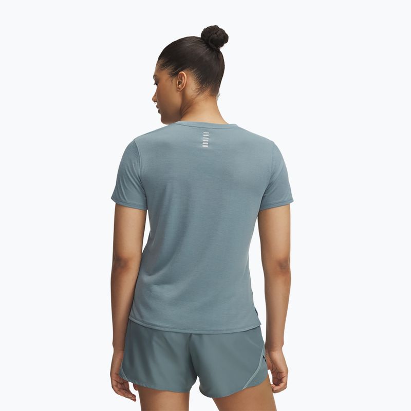 Koszulka do biegania damska Under Armour Launch jasper blue/reflective 2