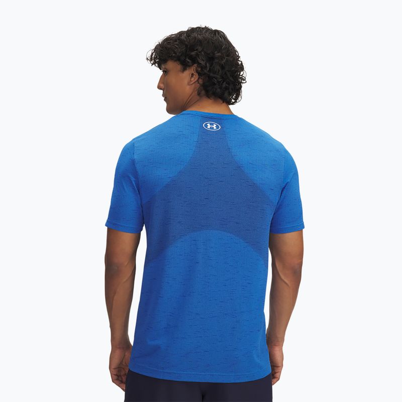 Koszulka treningowa męska Under Armour Vanish Seamless blue atlantis/white 2