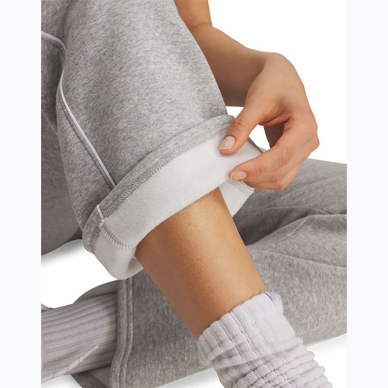 Spodnie damskie Under Armour Rival Fleece Piped mod gray light heather white 4