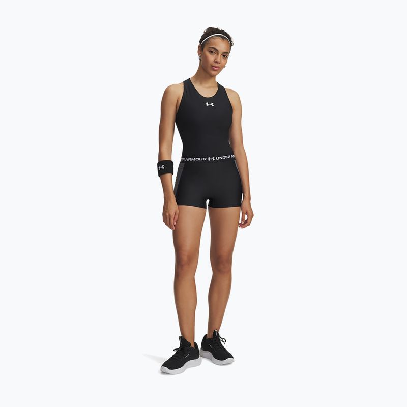 Spodenki treningowe damskie Under Armour HeatGear Rib Shorty black/castlerock/white 2