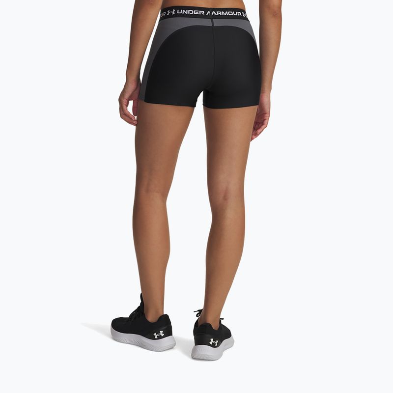 Spodenki treningowe damskie Under Armour HeatGear Rib Shorty black/castlerock/white 3