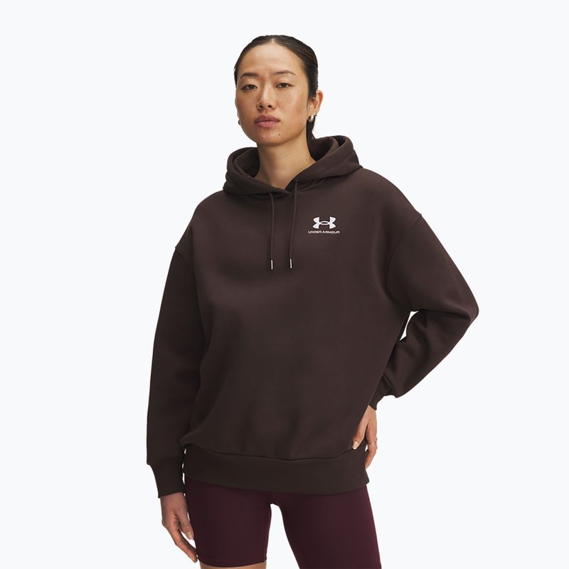 Bluza damska Under Armour Icon Fleece Hoodie kona brown/white