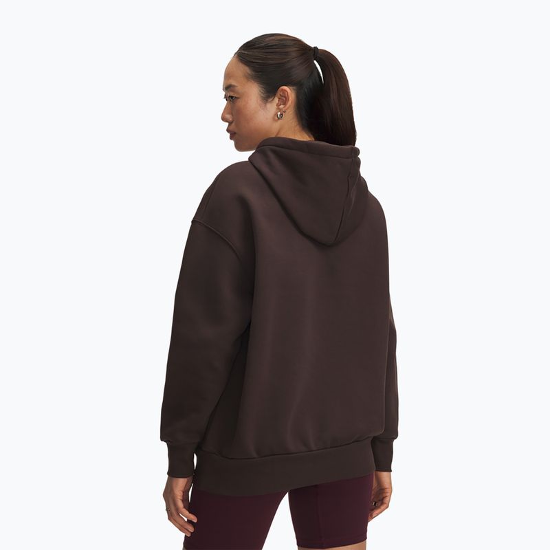 Bluza damska Under Armour Icon Fleece Hoodie kona brown/white 2