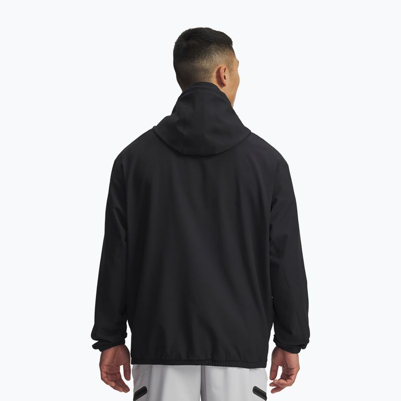 Bluza męska Under Armour Unstoppable Woven Hoodie black/white 2