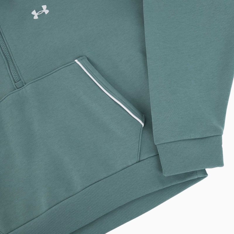 Bluza damska Under Armour Rival Fleece Piped HZ Hoodie jasper blue/white 5