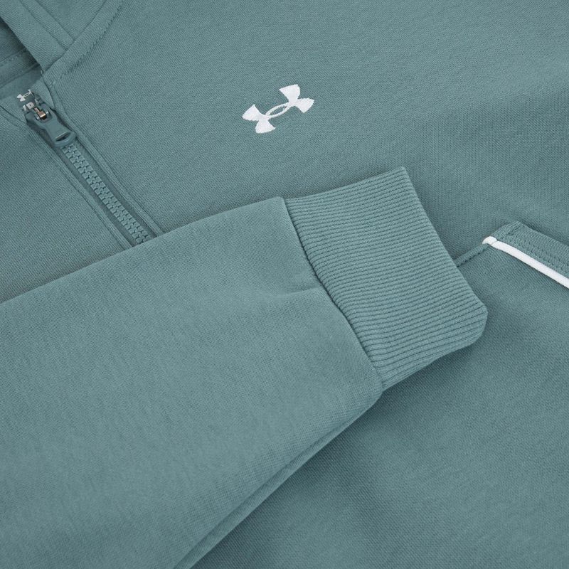 Bluza damska Under Armour Rival Fleece Piped HZ Hoodie jasper blue/white 6
