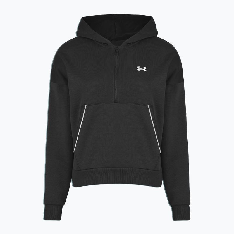 Bluza damska Under Armour Rival Fleece Piped HZ Hoodie black/white 3
