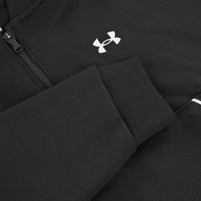 Bluza damska Under Armour Rival Fleece Piped HZ Hoodie black/white 5