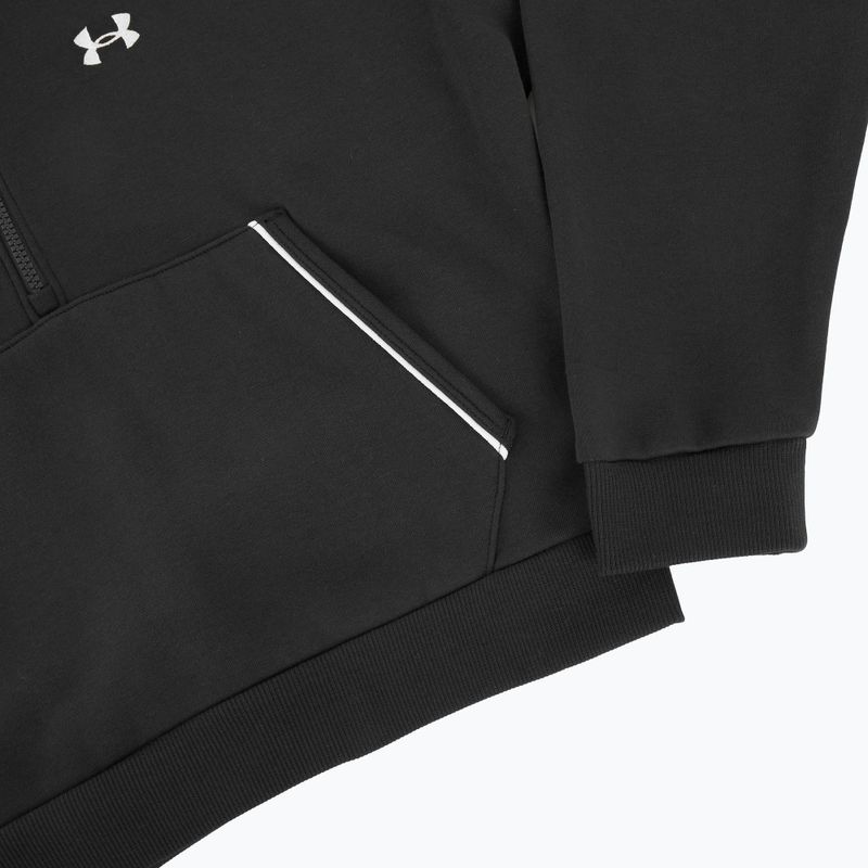 Bluza damska Under Armour Rival Fleece Piped HZ Hoodie black/white 6