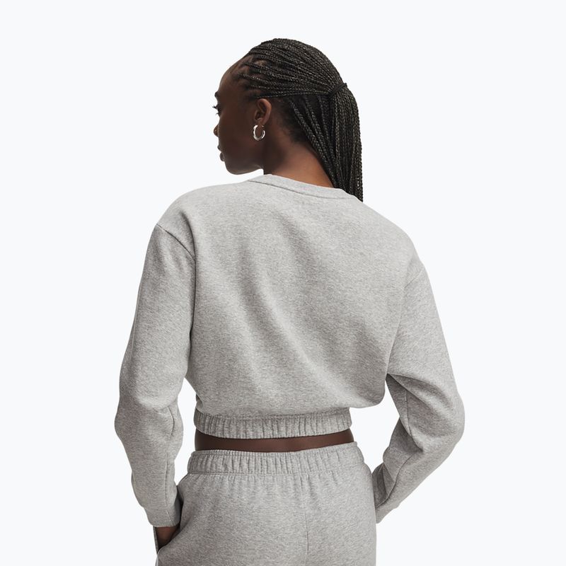 Bluza damska Under Armour Rival Fleece Piped Crew mod gray light heather/white 2