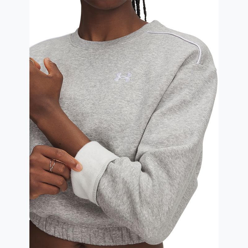 Bluza damska Under Armour Rival Fleece Piped Crew mod gray light heather/white 3
