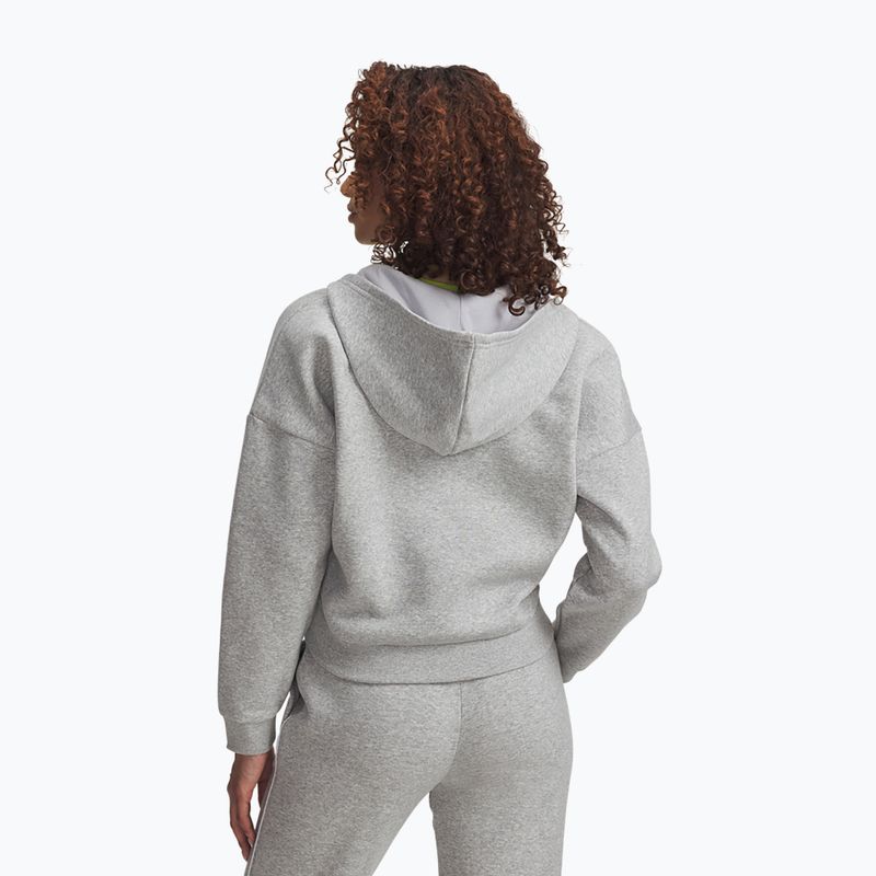 Bluza damska Under Armour Rival Fleece Piped HZ Hoodie mod gray light heather/white 2