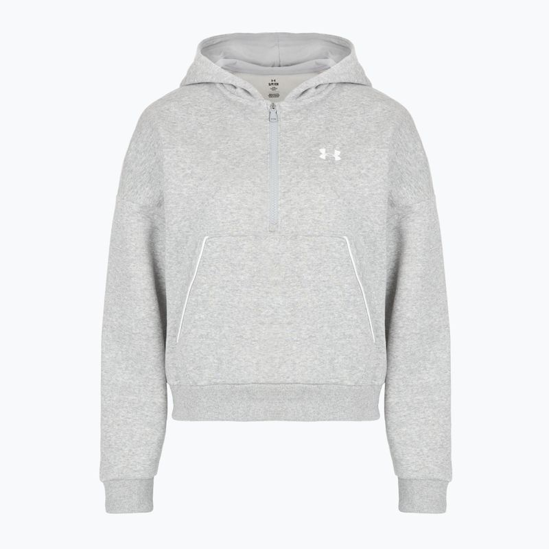 Bluza damska Under Armour Rival Fleece Piped HZ Hoodie mod gray light heather/white 3