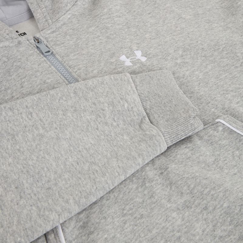 Bluza damska Under Armour Rival Fleece Piped HZ Hoodie mod gray light heather/white 6