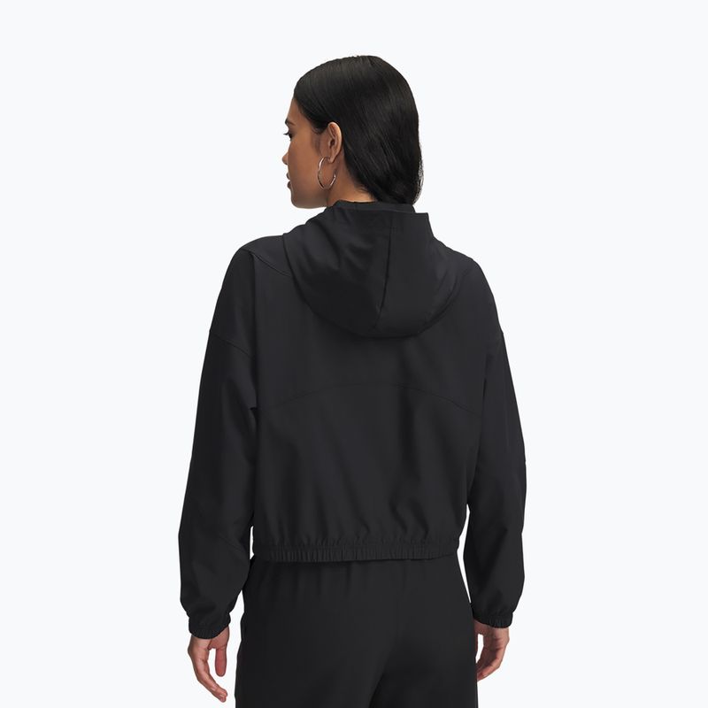 Kurtka damska Under Armour Rival Woven Hoody black/black/white 2