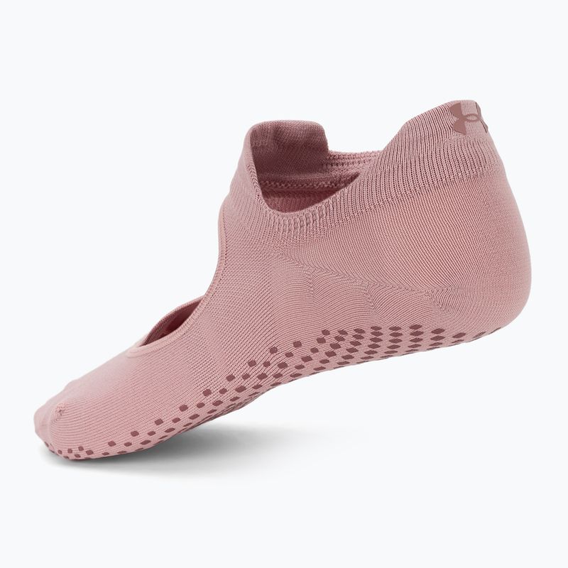 Skarpety damskie Under Armour Breathe Balance 2 pary tourmaline pink/maroon mist/halo gray 2