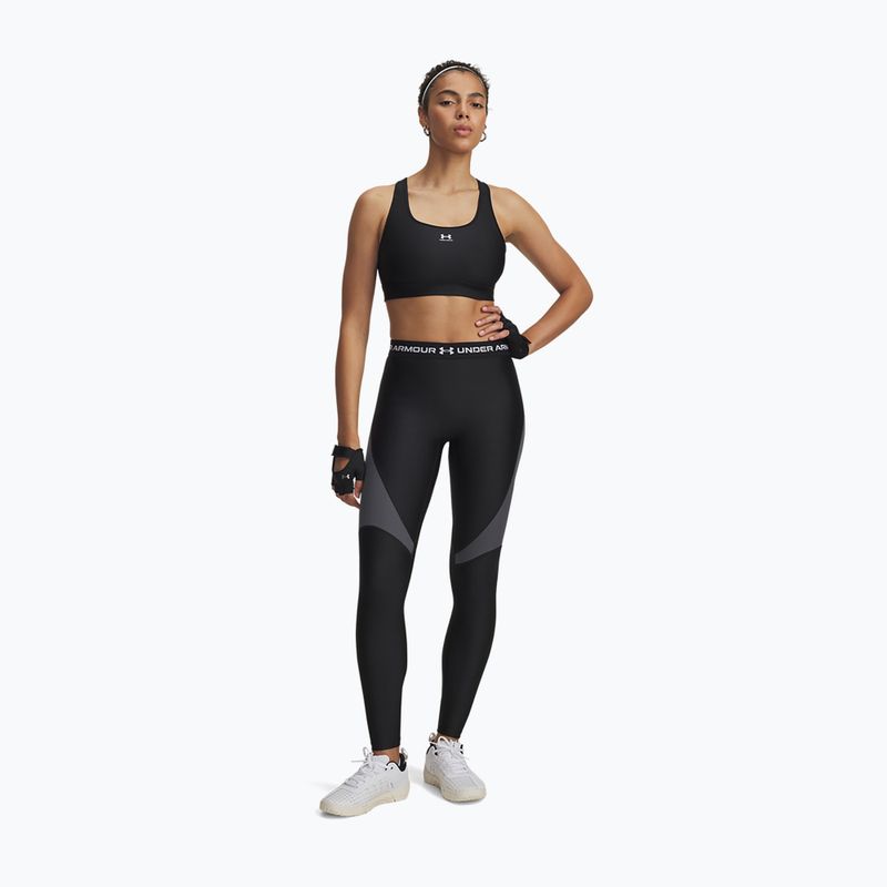 Legginsy damskie Under Armour HeatGear Rib black/castlerock/white 2