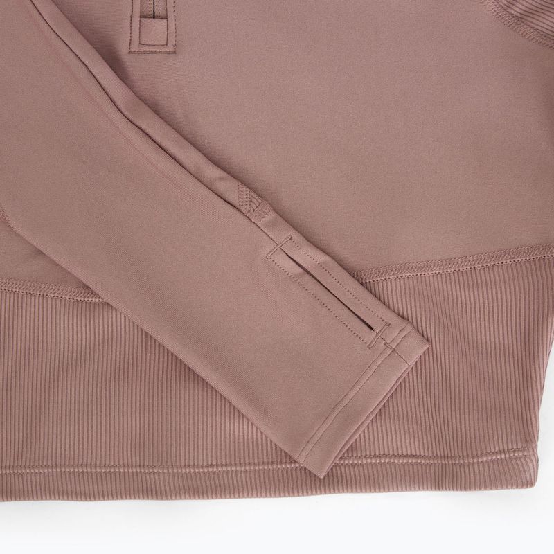 Longsleeve treningowy damski Under Armour HeatGear Rib 1/4 Zip tourmaline pink/tourmaline pink/white 3