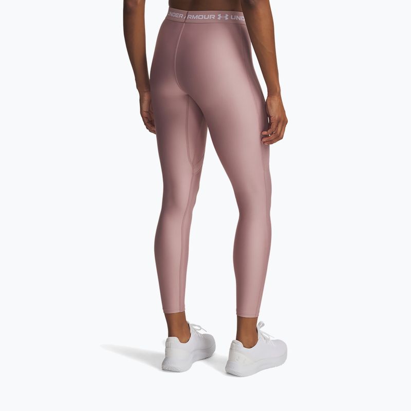 Legginsy damskie Under Armour HeatGear Rib tourmaline pink/tourmaline pink/white 3