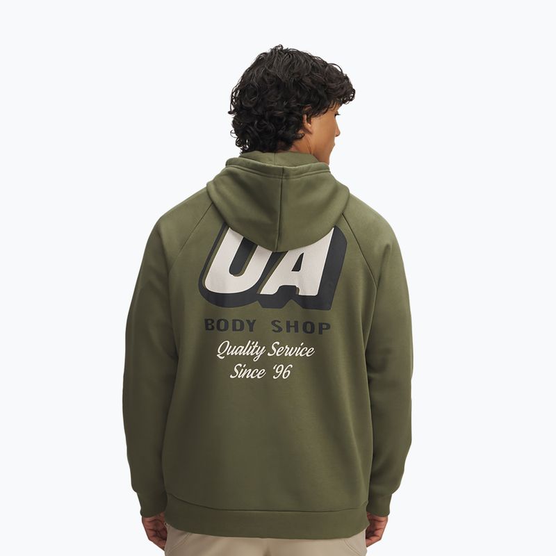 Bluza męska Under Armour Rival Fleece HBR Logo Hoodie marine od green/stone 2