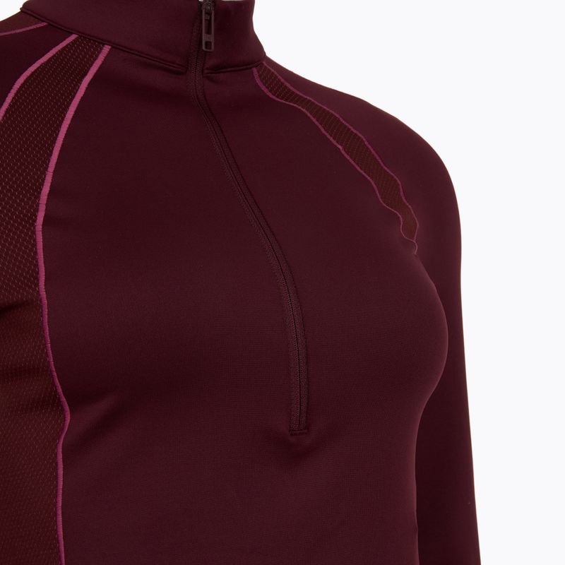 Koszulka damska Under Armour ColdGear Textured 1/2 Zip dark maroon/fuchsia dusk/metallic silver 3