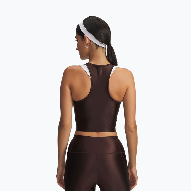 Top treningowy damski Under Armour Motion Shine Tank kona brown/black 2