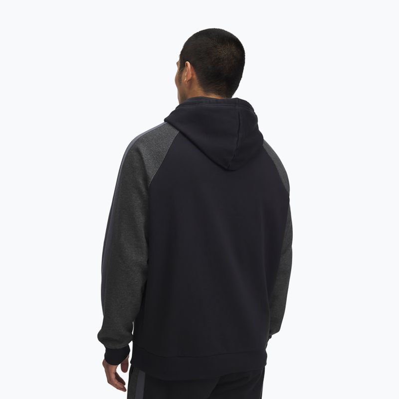Bluza męska Under Armour Rival Fleece Colorblock Hoodie black/castlerock/white 2