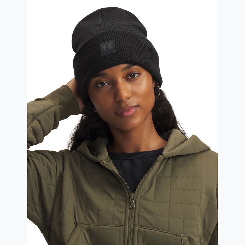 Czapka zimowa damska Under Armour Halftime beanie black/black/anthracite 3