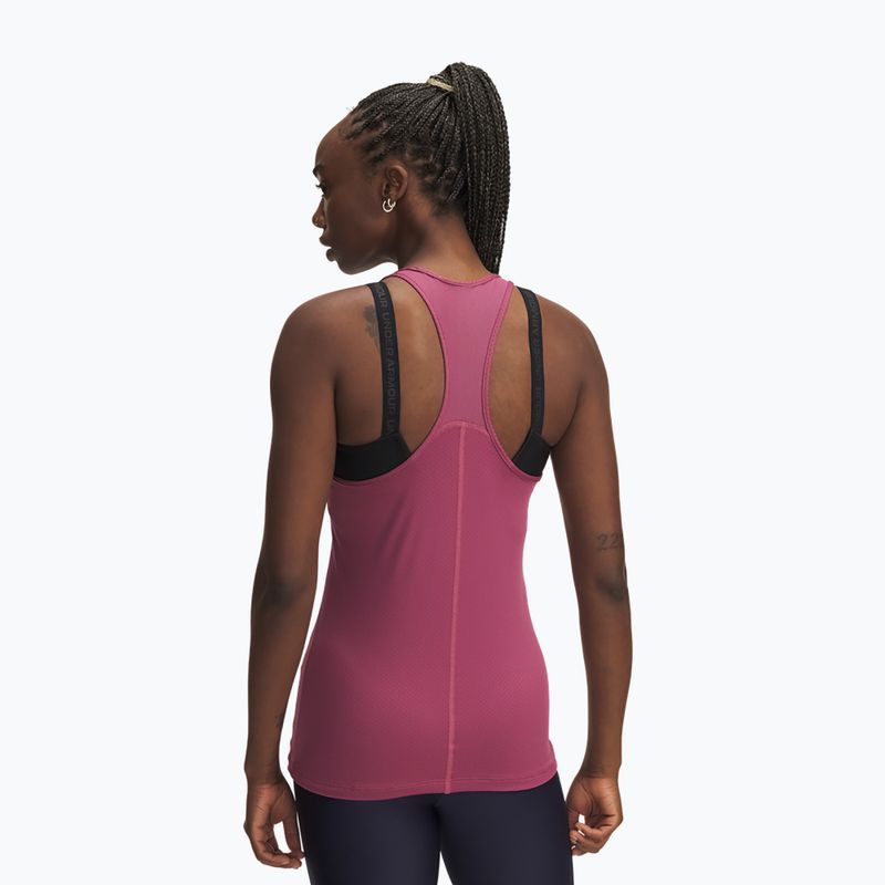 Koszulka treningowa damska Under Armour HeatGear Armour Racer fuchsia dusk/white 2