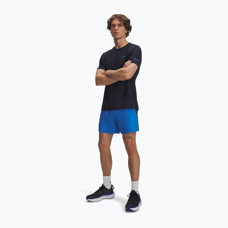 Spodenki do biegania męskie Under Armour Launch 5" blue atlantis/washed navy/reflective 2