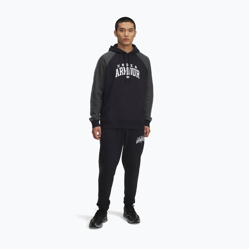 Spodnie treningowe męskie Under Armour Rival Fleece Colorblock black/castlerock/white 2